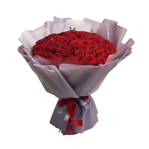 Букет з 101 червоної троянди "Розкішна пристрасть"