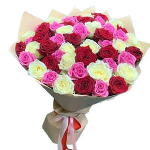 1234946_0-removebg-preview Букет із 45 різнокольорових роз