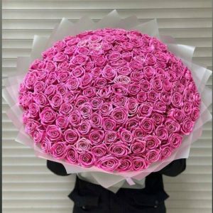1251856_0 Шикарний букет із 201 рожевої троянди