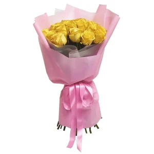 21-zheltaya-roza-50-sm-0-large Букет із 19 жовтих троянд