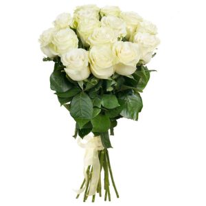 Букет із 17 білих троянд «Для неї»