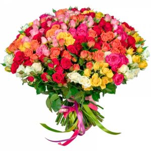 Розкішний букет із 101 гілки кущової троянди