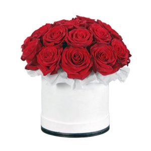 352.970-Копировать Композиція із 21 червоної троянди в коробці