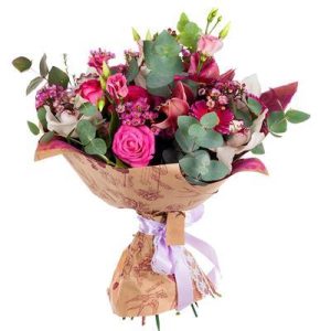 6549510673_yaskravij-buketik-z Романтичний букетик з троянд і орхідей