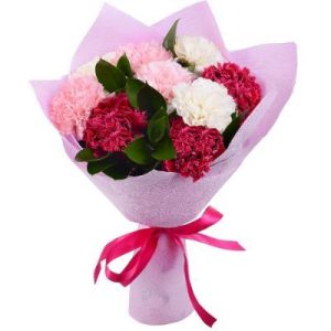 6549511852_nizhnij-buket-z Букет із 9 різнобарвних гвоздик