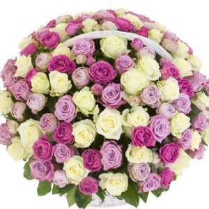 6549512971_tolko-svezhie-tsvety Шикарний кошик із 95 трояндами