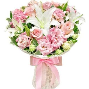 6549515644_buket-z-lilij Букет із лілій та еустоми