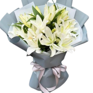 6549521150_zamechatelnyj-buket-iz-removebg-preview Чудовий букет із 7 білих лілій