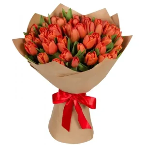 Букет із 51 червоного тюльпана