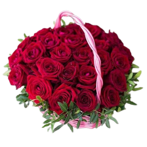 6575404871_svezhie-tsvety-s-1-removebg-preview Кошик із червоних троянд "Обійми кохання"