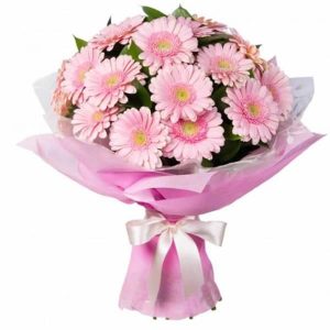 6592862181_buket-iz-21 Букет із 21 рожевої гербери