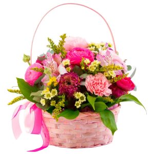 6643117134_zakazat-tsvety-v Квіткова корзинка з ранункулюсом