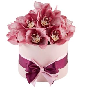 Композиція в коробці  із 11 орхідей