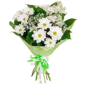 825sfyvgu9626rxgsuf03odtlyt0huye Букет із білої хризантеми та гіпсофіли