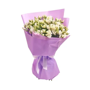 Букет із 11 гілок білої еустоми