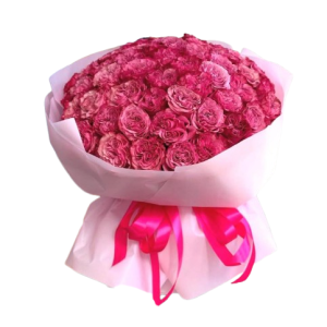 Вишуканий букет із 51 півонієподібної троянди сорту Кантрі Блюз