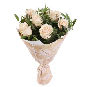 Букет із 5 білих троянд «Маленьке диво»