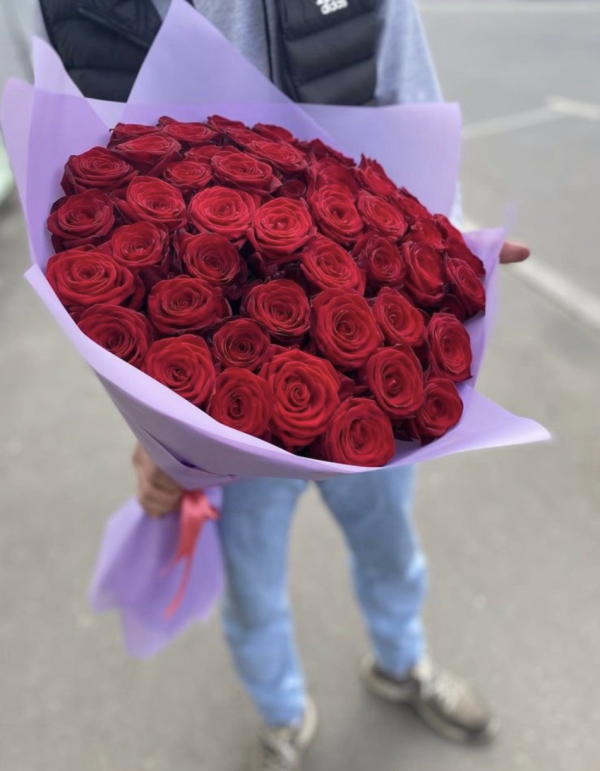Букет з 51 червоної троянди "Все для тебе" - Зображення 4
