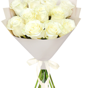 Букет із 11 білих троянд
