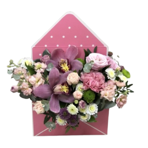 Мікс квітів в конверті "Ранковий комплімент"